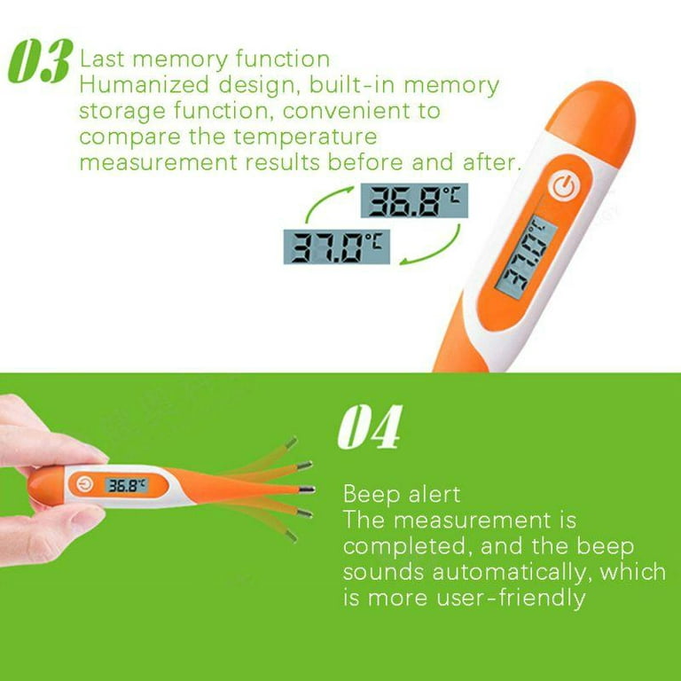 Digital Thermometer Accurate and Fast Readings-Oral and Rectal Thermometer for Children