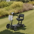 thumbnail image 6 of Foldable Electric Mobility Scooter, 4 - Wheel, Airline/Cruise Compatible, 3.2 sq. ft. Folded, 16” Seat, Adjustable Direction Bar, 500W Motor, Colors: Black, Yellow, Blue, 6 of 9