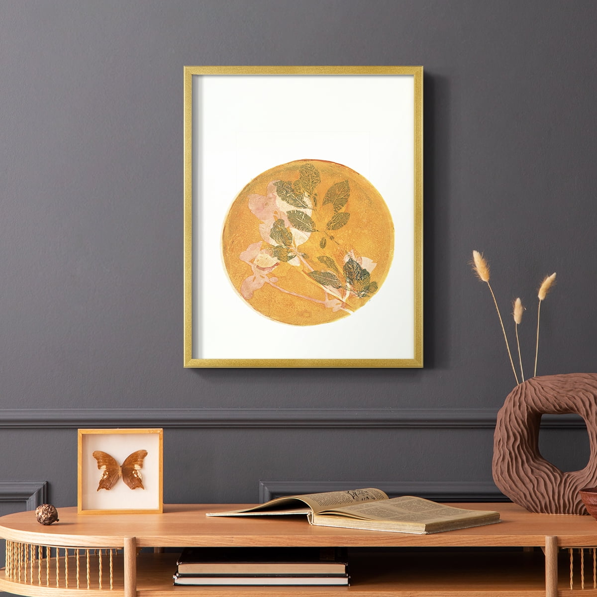 Summer Peach in Paper Solid Wood 16 x 20 Framed Print
