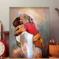 thumbnail image 2 of HFDF The First Day Heaven Prts Girl Embracg & Huggg Jesus Wall Art Canvas Posters I Held Him Would Not Let Him Go Jesus Christ Poster Pictures First Day Heaven Prayer For Healg 8x10inch Framed, 2 of 6