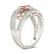 thumbnail image 4 of Anillo incrustaciones de diamantes Xihbxyly LOVE MOM oro rosa para mujer, 4 of 4