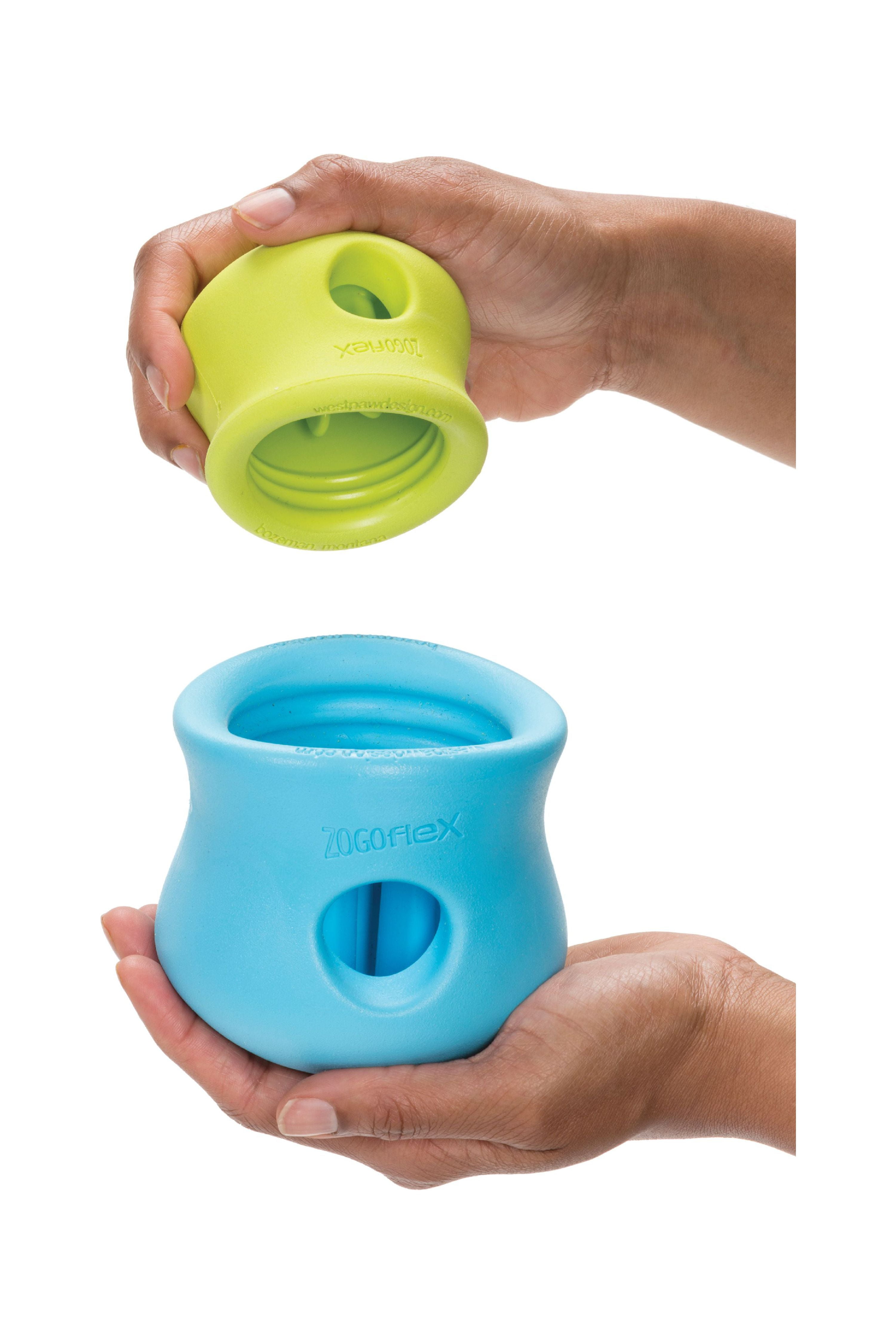 West Paw Zogoflex Toppl Large 4" Dog Toy Aqua