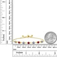 thumbnail image 2 of 18K Yellow Gold Plated Silver Blue Tanzanite and Red Created Ruby Infinity Tennis Bracelet for Women (2.72 Cttw, Gemstone December Birthstone, Round 4.5MM, Fully Adjustable up to 9 inch), 2 of 4