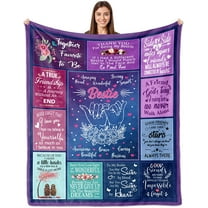Bestie Gifts for Women, BFF Gifts for Best Friends Women, Bestie Gifts Blanket 60"x50", Bestie Birthday Gifts for Women, Sister Long Distance Friendship Gift for Christmas, To My Bestie Throw Blankets