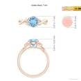 thumbnail image 5 of Angara Natural 1.12 Ct. Aquamarine Solitaire Ring in 14K Rose Gold for Women (Ring Size: 11.5), 5 of 10