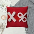 thumbnail image 2 of GOSMITH  Valentine's Day Throw Pillow Covers , Red Heart XOXO Striped Hello Valentine Hugs &amp; Kisses Decorative Pillowcases for Home Sofa Couch Cushion Decoration G414-18, 2 of 5