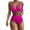 Hot Pink, variant on MSJUHEG Peplum Swimsuits for Women,Bikinis Set,Bralette Bikini Set,Bikini Sets for Women,2 Piece Bikini Set,Full Coverage Swimsuits for Women,Halter String Black L