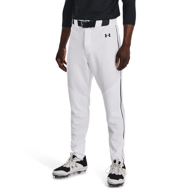 Pantalón Utility de Béisbol Under Armour para Hombre, Pierna Recta, Blanco/Negro/Negro
