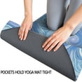 thumbnail image 3 of Blue White Tie Dye Swirl Pattern Hot Yoga Mat Towel Non Slip for Hot Yoga - Quick-Drying Yoga Mat Cover with 4 Corner Pockets with Travel Bag - Hot Yoga Towel Non Slip 70"x26", 3 of 6