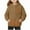Brown, variant on YUGYXL Toddler 1/4 Button Up Hoodie Sweatshirt Fall Polar Fleece Warm Pullover Tops Cute Zip Pocket Sweat Shirt Homecoming Boys Girls&nbsp;Hot Pink,11 Years