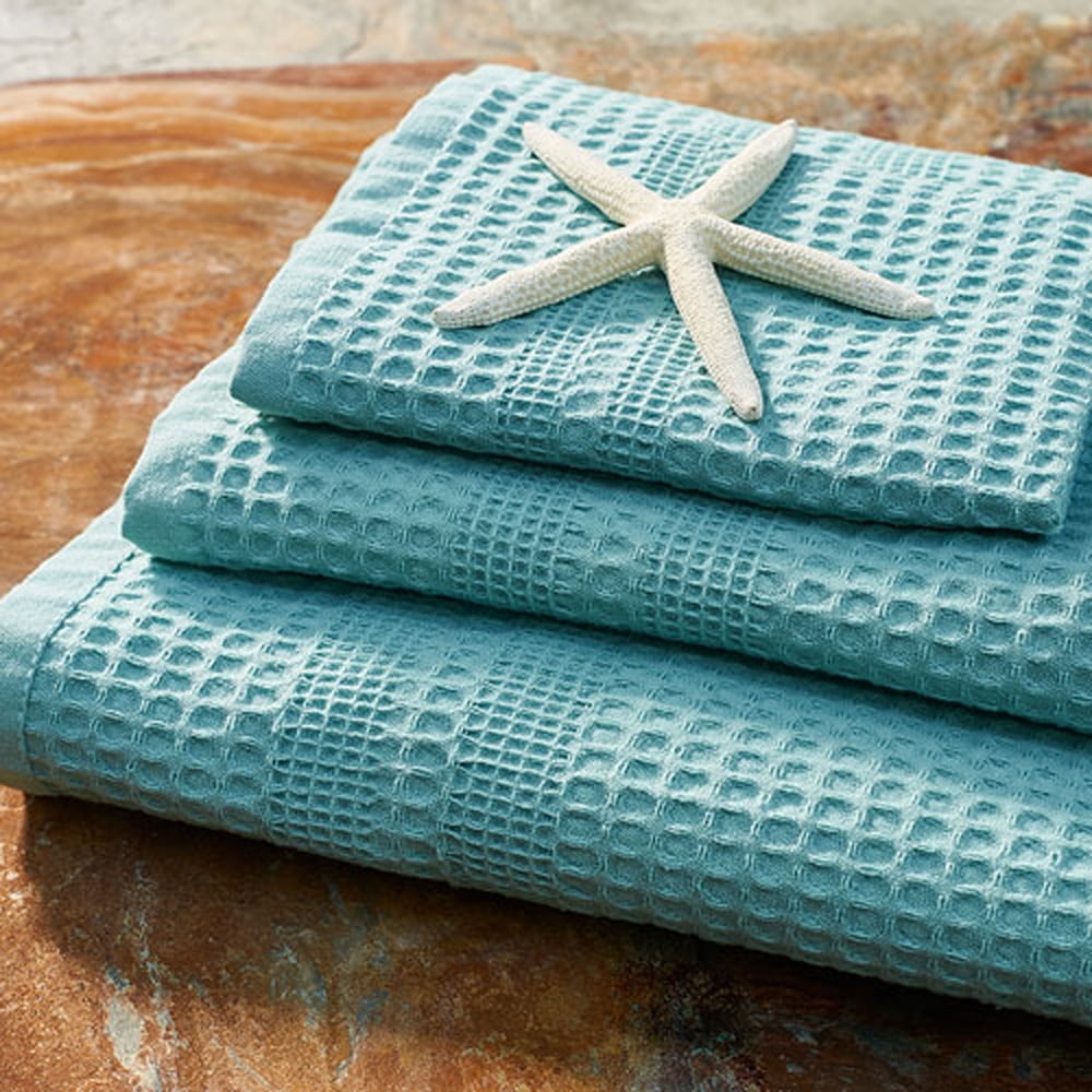 Waffle Weave Hand Towel 100 Natural Cotton Highly Absorbent & Quick