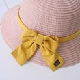 thumbnail image 3 of Baby Toddler Girls Straw Hat with Bowknot Summer Beach Hat Sun Protection Hat, 3 of 5