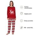 thumbnail image 2 of Reindeer Merry Christmas Matching Family Pajamas, Red Festive Pajama Sets With Extended Sizes, 2 of 7