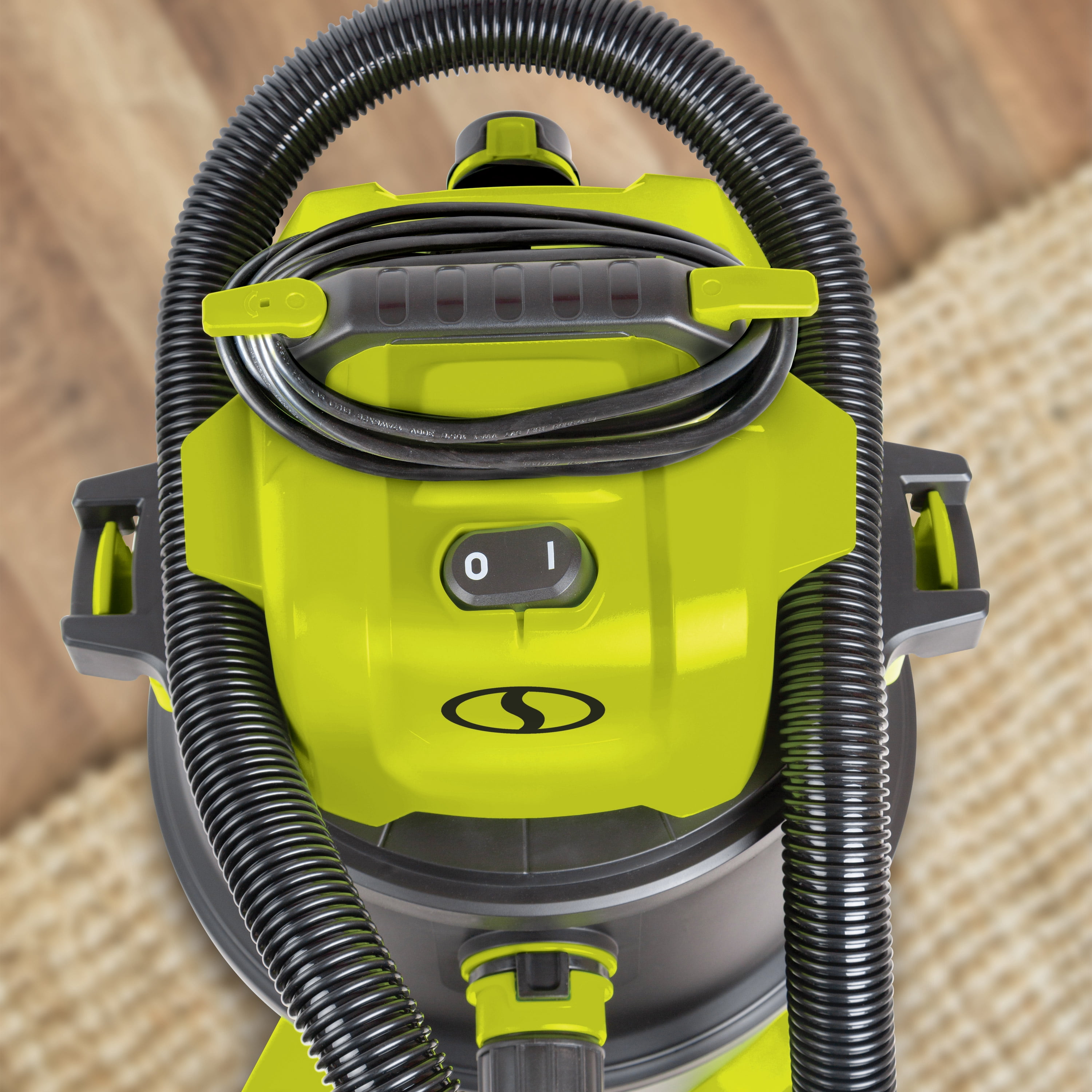 Sun Joe 12-gal Wet/Dry Shop Vacuum W/ HEPA Filtration, Cleaning Attachments, 1200-Watt, 6.5 Peak HP