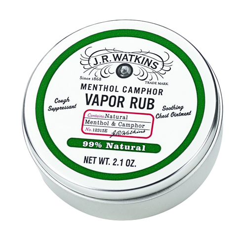 J.R. Watkins Naturals Menthol Camphor Vapor Rub Soothing Chest Ointment, 2.1 Oz, 3 Pack