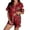 v-39Wine129, variant on HAYIMI Women Christmas Print 2 Piece Pajama Set Short Sleeve Lapel Button-Down Tops And Shorts Set Loungewear Sleepwear