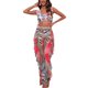 thumbnail image 4 of VISgogo Pantalones de playa holgados para mujer, pantalones transparentes irregulares de cintura alta con estampado de rayas de cebra multicolor, S/ M/ L/ XL VISgogo moda, 4 of 8