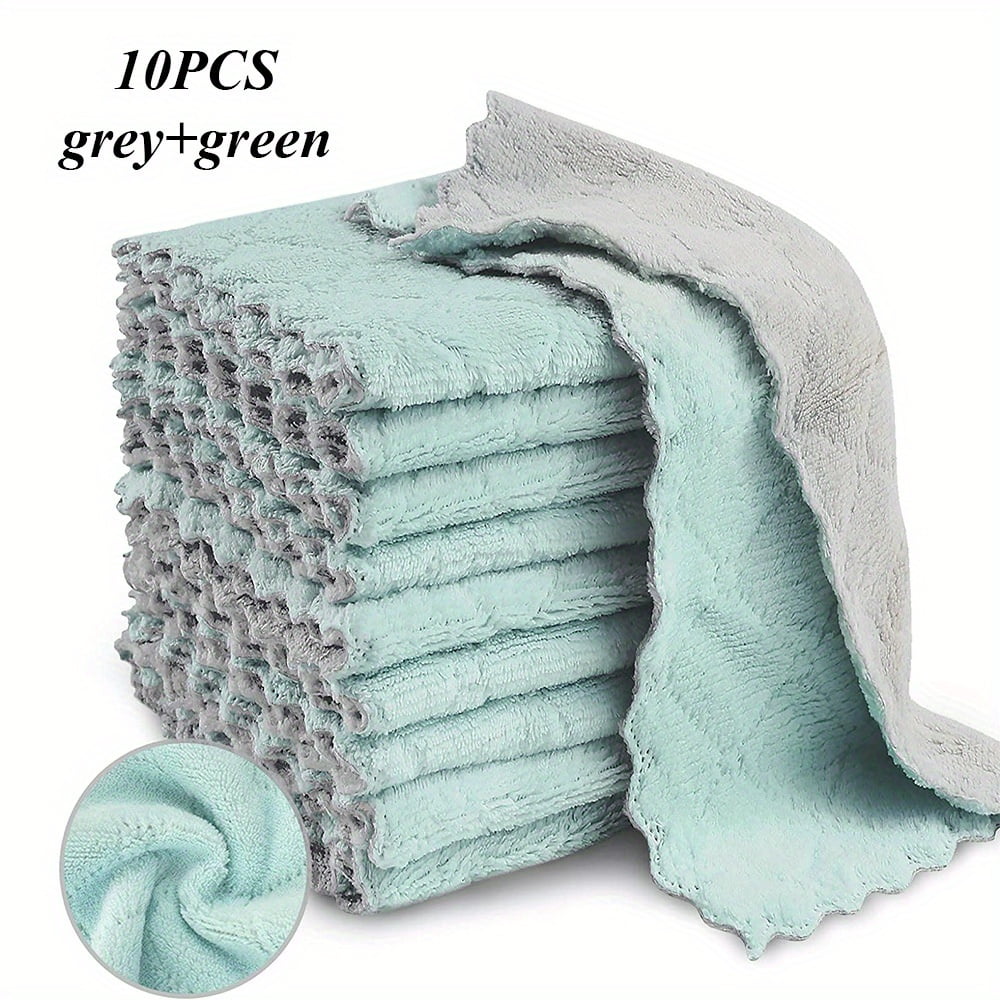 10/20pcs Kitchen Towels And Dishcloths Rag Set 9.4in*5.5in Small Dish Towels For Washing Dishes Dish Rags For Everyday Cooking Baking-Random Color