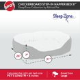 thumbnail image 3 of Sleep Zone 31" Large Sage Green Checkerboard Napper Dog Bed, 3 of 3