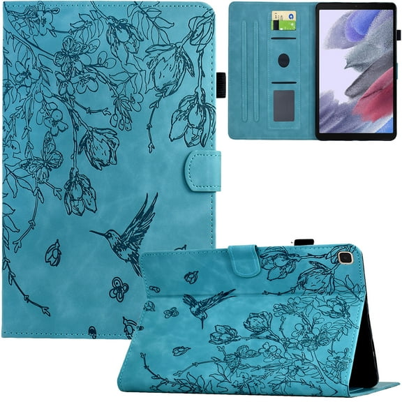 GSFY Case for Galaxy Tab A7 Lite 8.7 inch 2021, Premium PU Leather Wallet Folding Stand Protective Shell with Stylus Holder for Samsung Galaxy Tab A7 Lite 8.7 (Model SM-T220/T225/T227), Light Blue