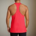 thumbnail image 5 of Gym Tank Tops for Men Summer Racerback Scoop Neck Sleeveless Shirt Lightweight Breathable Athletic Workout Tanks, 5 of 6