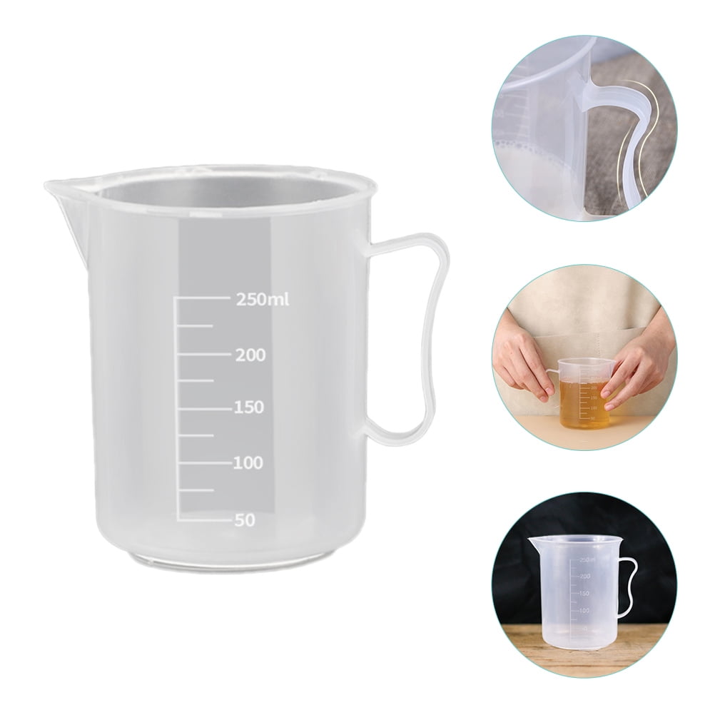 PAMINGONO 4-Piece Transparent PP Measuring Cups with Handles for Baking, Cooking, Liquid Measurement, and Kitchen Use
