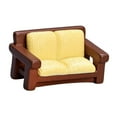 thumbnail image 2 of Dollhouse Furniture Miniature Furniture Model for Living Room Kitchen Study Brown Small Sofa, 2 of 7