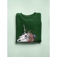 thumbnail image 3 of Unicorn Skull W Flowers. Sweatshirt Women -Smartprints Designs, Female XX-Large, 3 of 4