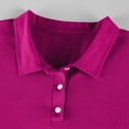thumbnail image 6 of Domuza Polo Shirt Men Short Sleeve Button Cotton Soft Lapel T-Shirts Casual Trendy Loose Fit Comfy Breathable Solid Tops Purple_002 2XL, 6 of 7