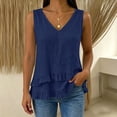 thumbnail image 7 of ZGRBOU Layered Ruffled Tank Tops for Women Summer V Neck Sleeveless Pleated Shirts Casual Loose Flowy Boho Tunic Tops, 7 of 7