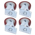 thumbnail image 3 of 4 ruedas pesadas con placa de rotación de 360°, rueda universal de PU para carrito de compras de muebles, capacidad de carga única de 4 pulgadas y 242 libras, 3 of 5