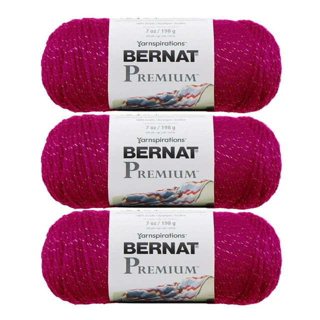 Bernat® Premium™ Sparkle Yarn (3 Pack), Acrylic #4 Medium, 5oz/142g, 258 Yards