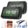 thumbnail image 1 of (2) Echo Show 5 (Segunda Generación, Versión 2021): Carbón + Enchufe Inteligente WiFi + Cable Ethernet + 2 Pilas AAA + Extensor WiFi + Protector contra Sobretensiones + Limpiador de Pantalla LCD, 1 of 6