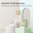 thumbnail image 5 of Ventilador de escritorio JISULIFE FA26 recargable de 4500 mAh, 4 velocidades, color verde, 5 of 5