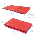 thumbnail image 2 of Ecr4Kids Tapis de Repos Pliant Premium, 3 Sections, 1 Po, Tapis de Couchage, Bleu/rouge, 2 of 5