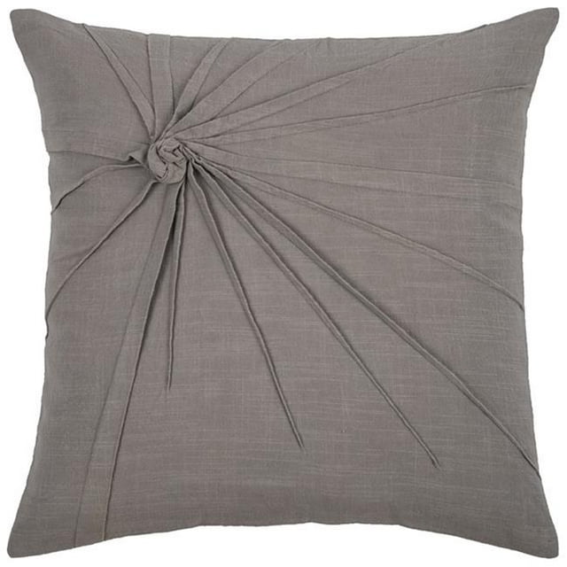 HomeRoots 403185 Gray Twisted Knot Modern Down Throw Pillow