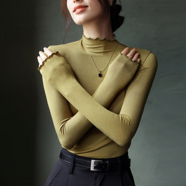 Modal Half Turtleneck Women‘s Inner Shirt - Autumn Winter Long-sleeved tzw