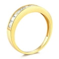 thumbnail image 3 of Wellingsale Ladies Solid 14k Yellow Gold Polished CZ Cubic Zirconia Channel Set Wedding Band - Size 6.5, 3 of 6