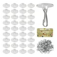 thumbnail image 4 of Set of 50 Practical Clear Plastic Hooks for Ceiling Mounting Damage Release Removal Strong Adhesive Ceiling Hooks, 4 of 8
