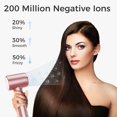 thumbnail image 3 of YBQF Hair Dryer, Blow Dryers with 110,000 RPM Ionic High-Speed Brushless Motor for Fast Drying 200 Million Thermo-Control Hairdryer with Magnetic Nozzle NO Heat Damage Quiet for Home Travel, 3 of 5
