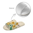 thumbnail image 4 of Psesaysky Soft House Slipper for Women Men Yellow Sunflowers Print Open Toe Indoor Slipper Soft Sole Casual Home Slide Shoes, Size 4.5-5.5, 4 of 7