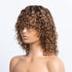 thumbnail image 2 of Pisexur Belleza Maquillaje Cabello corto y rizado castaño dorado degradado para mujer con flequillo y pequeños rizos.para mujeres y hombres, 2 of 6