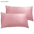 thumbnail image 2 of BadPiggies Set of 2 High Quality Pillowcase Ultra Soft Bed Pillow Covers Set with Envelope Closure for Hair and Skin (Pink), 2 of 7