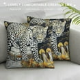 thumbnail image 3 of Leopard Print Pillow Cover,Romantic Gold Glitter Heels Rose Luxurious Decorative Cushion Cover ,Cheetah Animals Fashion Reversible Print Couch Pillow Cover for Bed or Sofa,, 3 of 5