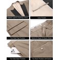 thumbnail image 5 of COOFANDY Men's 2 Piece Suits Set Regular Fit Business One Button Tux Jacket and Trousers Set, 5 of 6