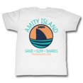 thumbnail image 1 of Jaws Shark Fin White Adult T-Shirt, 1 of 1