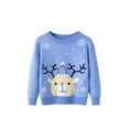 thumbnail image 1 of FOCUSNORM Unisex Children Sweater, Christmas Cartoon Elk Pattern Pullover Knit Knitwear, 1 of 7