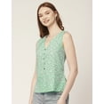 thumbnail image 4 of Moomaya Printed Sleeveless Tops For Women, V-Neck Casual Regular Fit Tank Top, 4 of 8