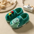 thumbnail image 2 of WUANDIXFA House Slippers Boys Toddler Boys Girls House Slippers Indoor Home Shoes Warm Slipper for Kids Baby Soft Winter Warm Walking Shoes Green,US 9.5, 2 of 7