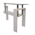 thumbnail image 3 of Nola Furniture Modena Table Console en Verre à 2 Niveaux Table de Sofa Blanc, 3 of 3